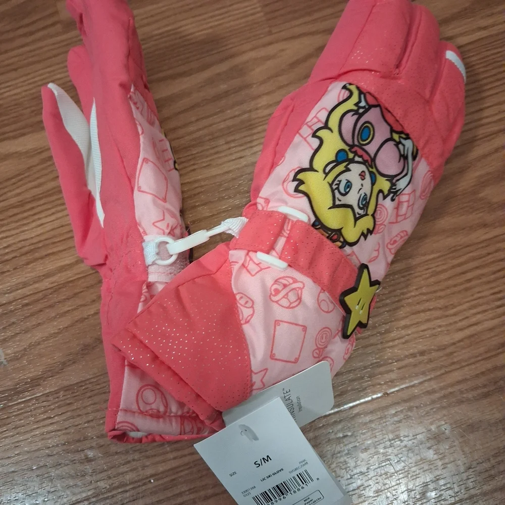 Kids Pink Character Mittens